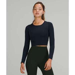 Lululemon Ebb to Street Long Sleeve Shirt, True Navy, Size 6